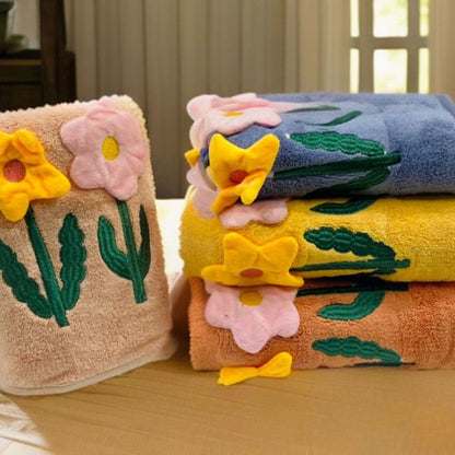 Embroidery Premium Bath Towel - The Gharnish - A Unit of Satkala Creations