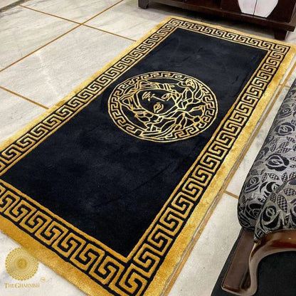 "Versace Design Premium Carpet," a luxurious and sophisticated addition to your home decor. This premium carpet combines exquisite design with high-quality materials to create a statement piece that elevates the aesthetic of any room.