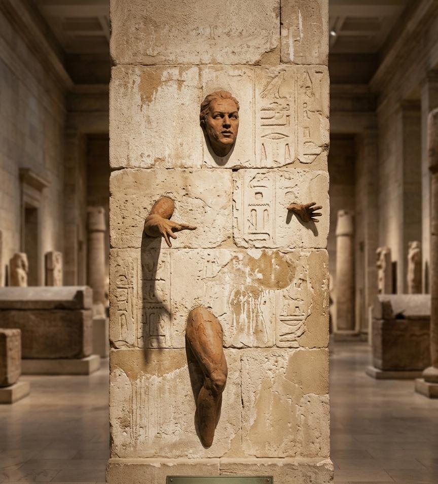 The Awakening, Beyond the wall – Human Figure Sculptural Wall Decor