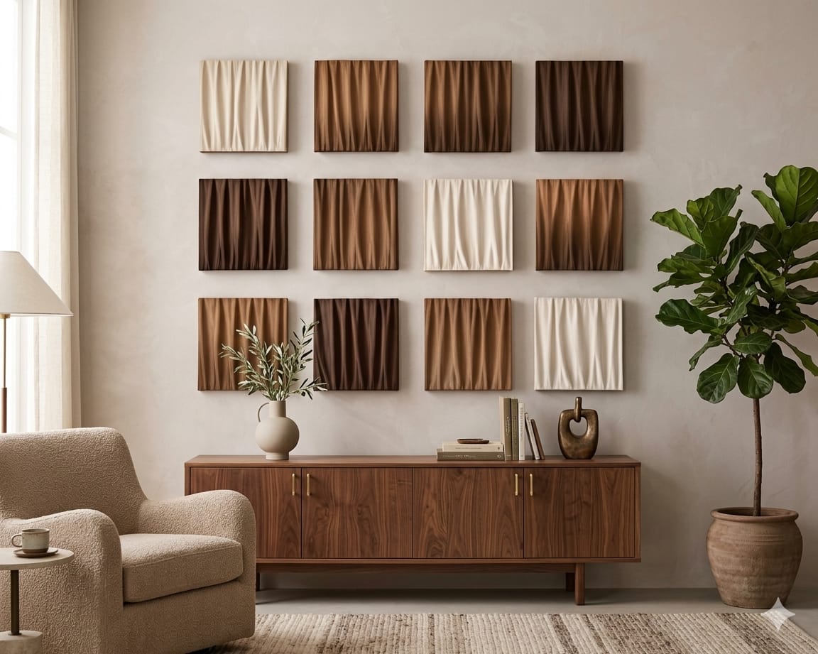 Velvet Waves Wall Art – Luxury Textured Decorative Panel Set