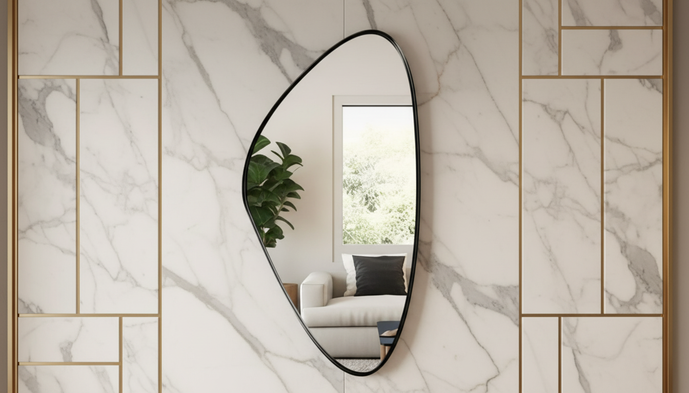 Luxury Arristo Asymmetrical Decorative Mirror - The Gharnish - A Unit of Satkala Creations