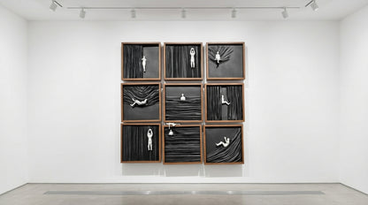 Premium Wooden Human Drape Wall Art Set of 9