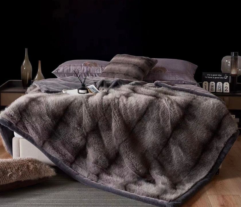 Luxury Ostrich Korean Cashmere Blanket for WInters