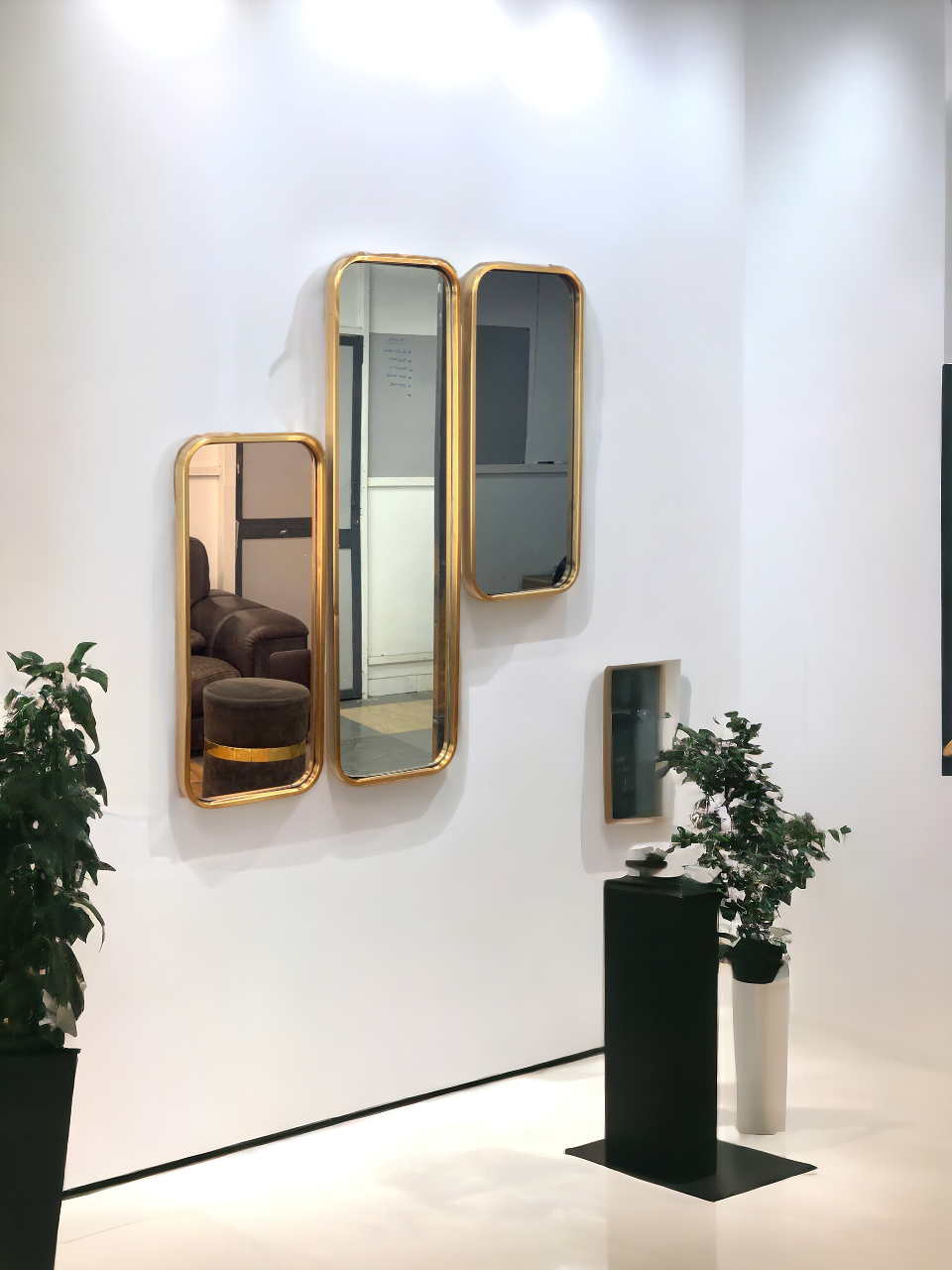 Aurora Arch Harmony Gold Mirror Set - The Gharnish - A Unit of Satkala Creations