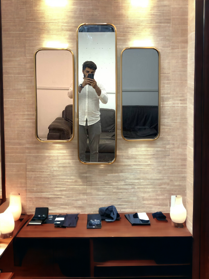 Aurora Arch Harmony Gold Mirror Set - The Gharnish - A Unit of Satkala Creations