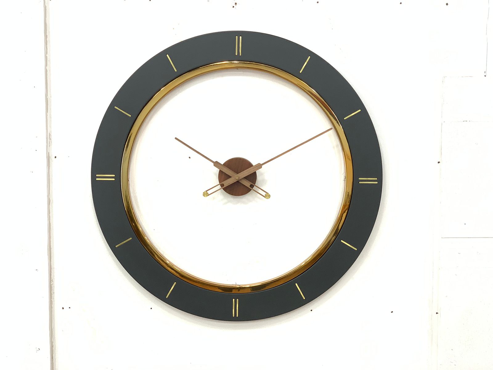 Regal Noir Gold Accent Wall Clock - The Gharnish - A Unit of Satkala Creations