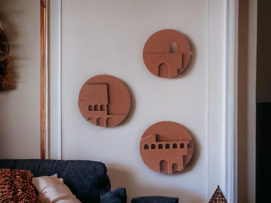 Modern Architectural Wall Art Set - The Gharnish - A Unit of Satkala Creations