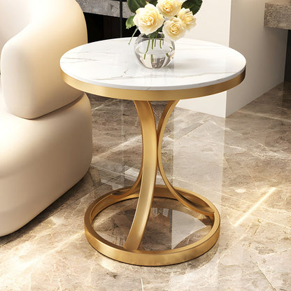 Modern Stone Top Round End Table for home and Office