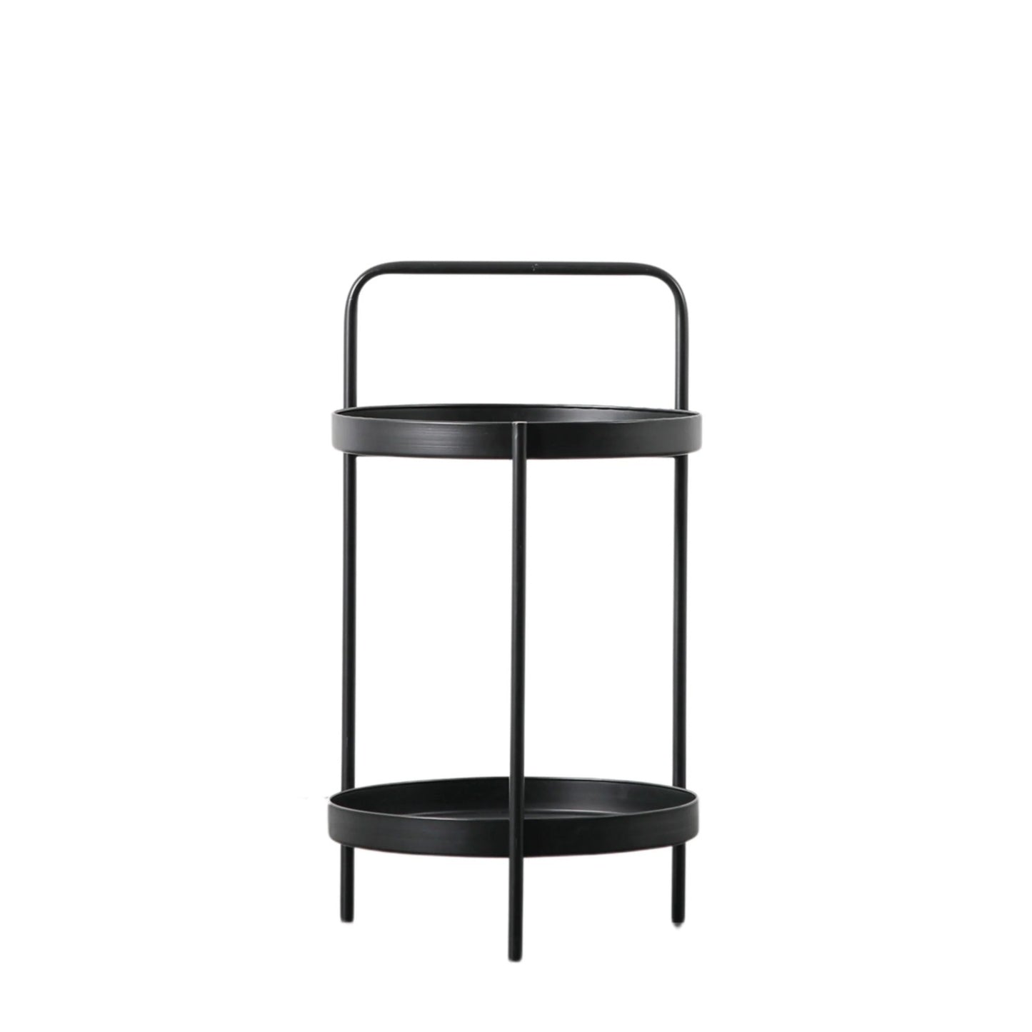 Black Iron Tray contemporary and minimalist Side Table