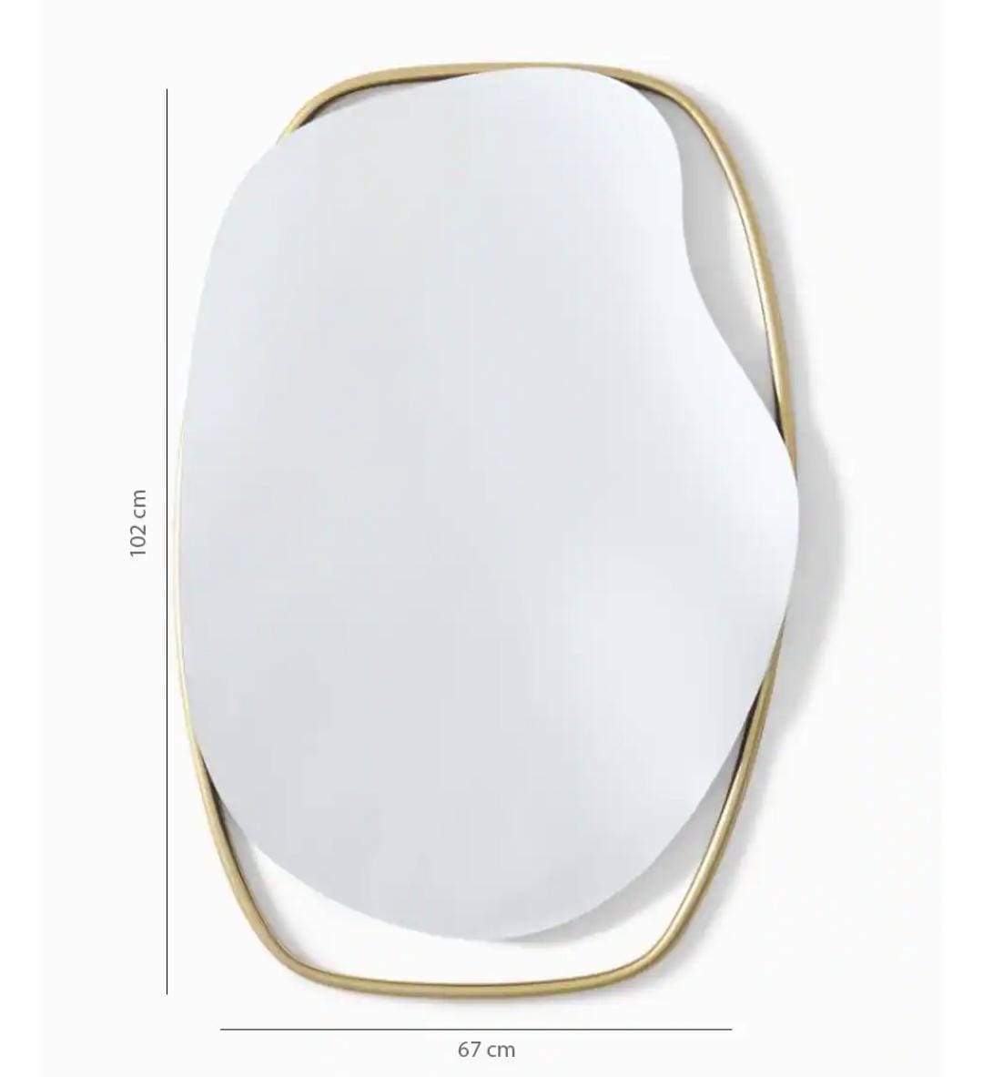 Aura Curve Asymmetrical Wall Mirror - The Gharnish - A Unit of Satkala Creations