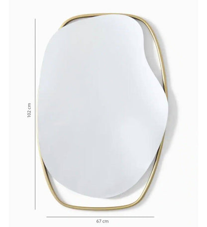 Aura Curve Asymmetrical Wall Mirror - The Gharnish - A Unit of Satkala Creations
