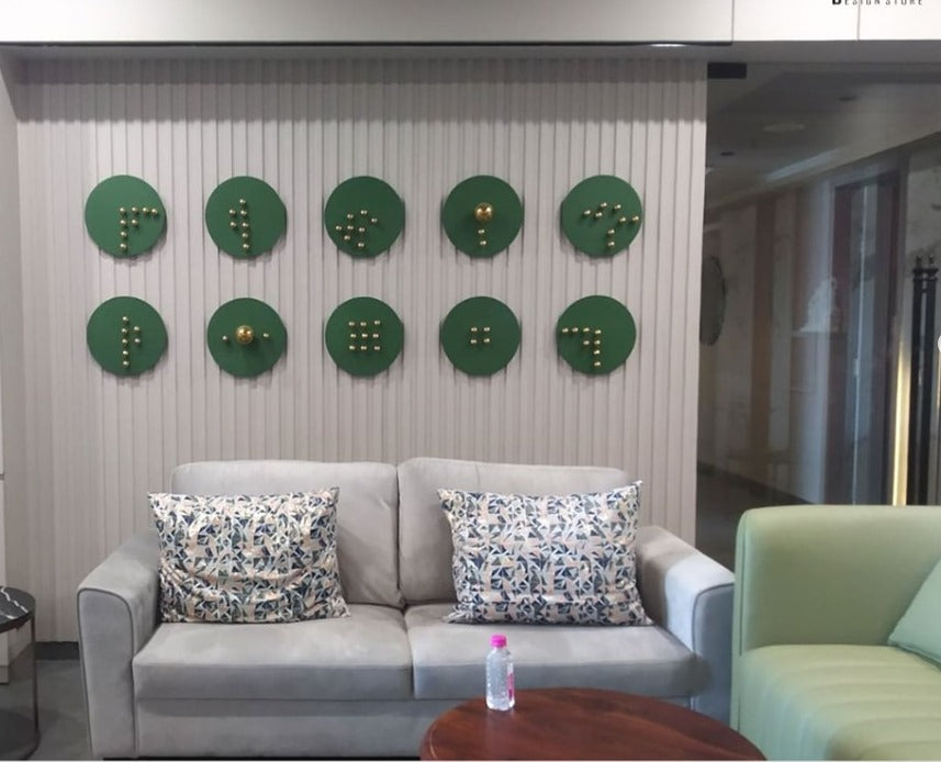 Emerald Orbit Metal Wall Art Set - The Gharnish - A Unit of Satkala Creations