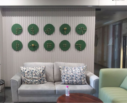 Emerald Orbit Metal Wall Art Set - The Gharnish - A Unit of Satkala Creations