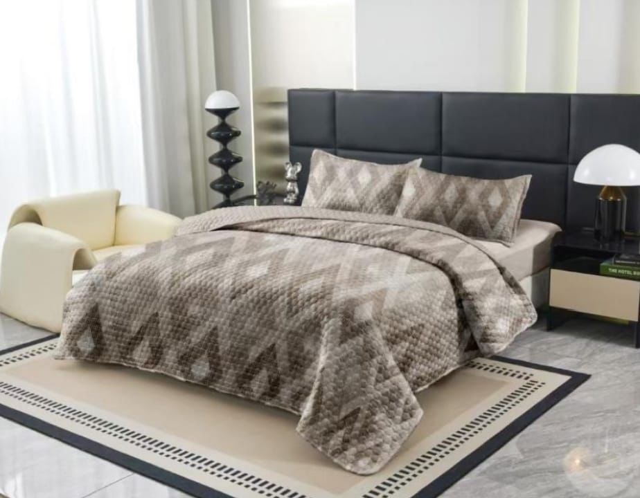 Ultra Premium Quilted  Reversible Cotton Bedcover Set - The Gharnish - A Unit of Satkala Creations