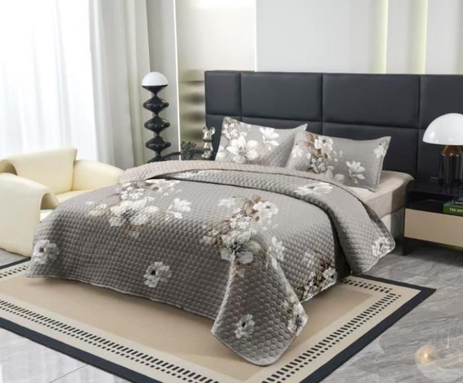 Ultra Premium Quilted  Reversible Cotton Bedcover Set - The Gharnish - A Unit of Satkala Creations