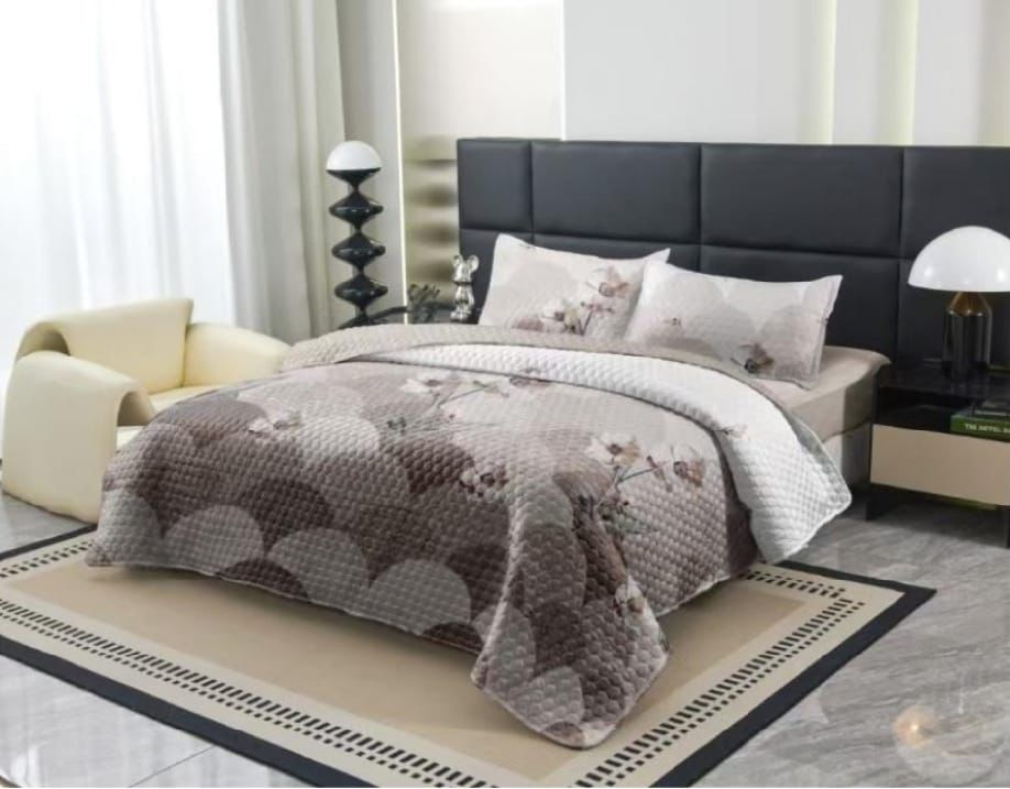 Ultra Premium Quilted  Reversible Cotton Bedcover Set - The Gharnish - A Unit of Satkala Creations