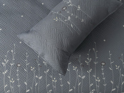 Orion Embroidered Quilted Bedding Set - The Gharnish - A Unit of Satkala Creations