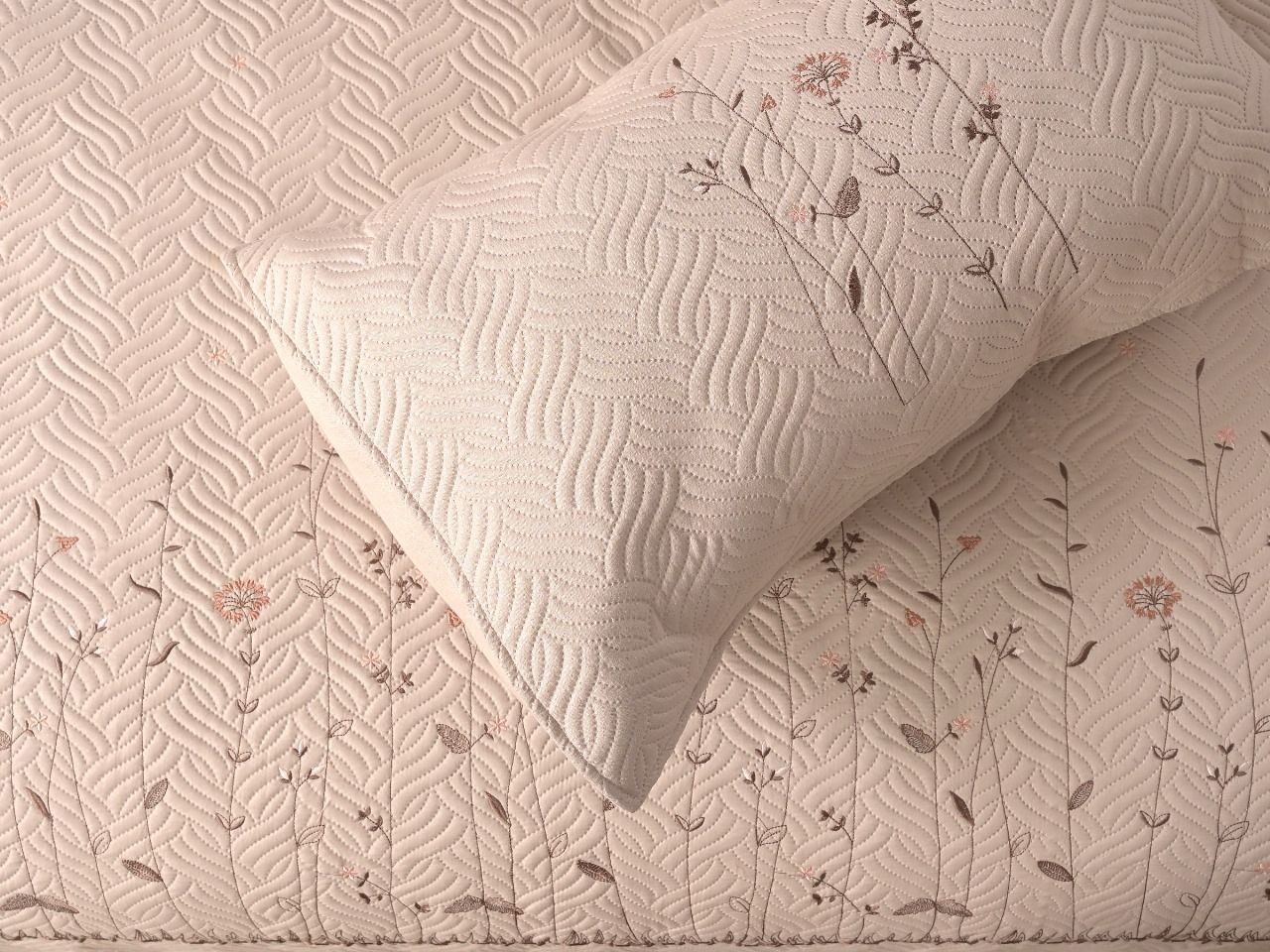 Orion Embroidered Quilted Bedding Set - The Gharnish - A Unit of Satkala Creations
