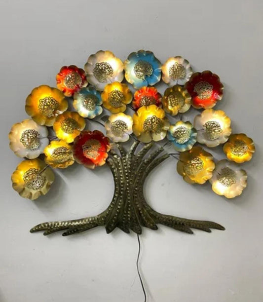 Decorative Multicolor Metallic Kalpataru Tree (54x36 Inches) - The Gharnish - A Unit of Satkala Creations