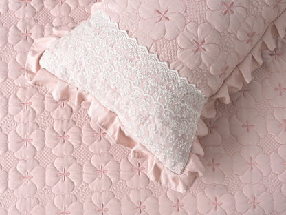 Heaven Beautiful Quilted Laced Bedding Set - The Gharnish - A Unit of Satkala Creations