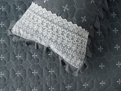 Heaven Beautiful Quilted Laced Bedding Set - The Gharnish - A Unit of Satkala Creations