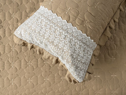 Heaven Beautiful Quilted Laced Bedding Set - The Gharnish - A Unit of Satkala Creations