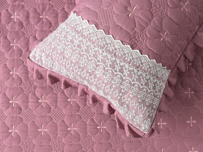 Heaven Beautiful Quilted Laced Bedding Set - The Gharnish - A Unit of Satkala Creations