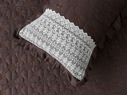 Heaven Beautiful Quilted Laced Bedding Set - The Gharnish - A Unit of Satkala Creations