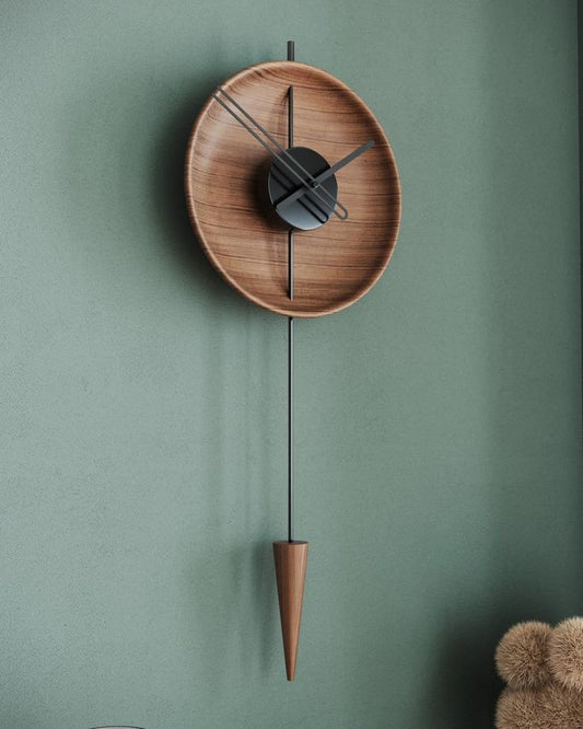Luxury Minimalist Modern Pendulum Wall Clock - The Gharnish - A Unit of Satkala Creations