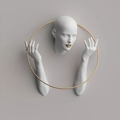 Woman Figured Sculpture Wall Mural- Limited edition - The Gharnish - A Unit of Satkala Creations