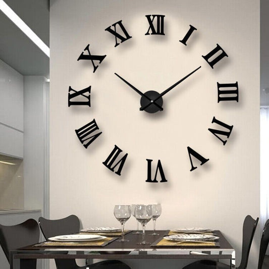 Modern Roman Numeral 3D Wall Clock - The Gharnish - A Unit of Satkala Creations