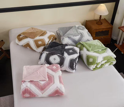 Diamond Weave Plush AC & Winter Blanket - The Gharnish - A Unit of Satkala Creations
