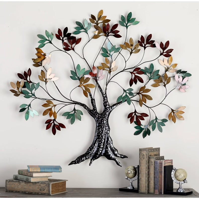 Handcrafted metal wall art featuring an intricate Tree of Harmony design by The Gharnish, perfect for wall decor.