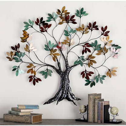 Handcrafted metal wall art featuring an intricate Tree of Harmony design by The Gharnish, perfect for wall decor.