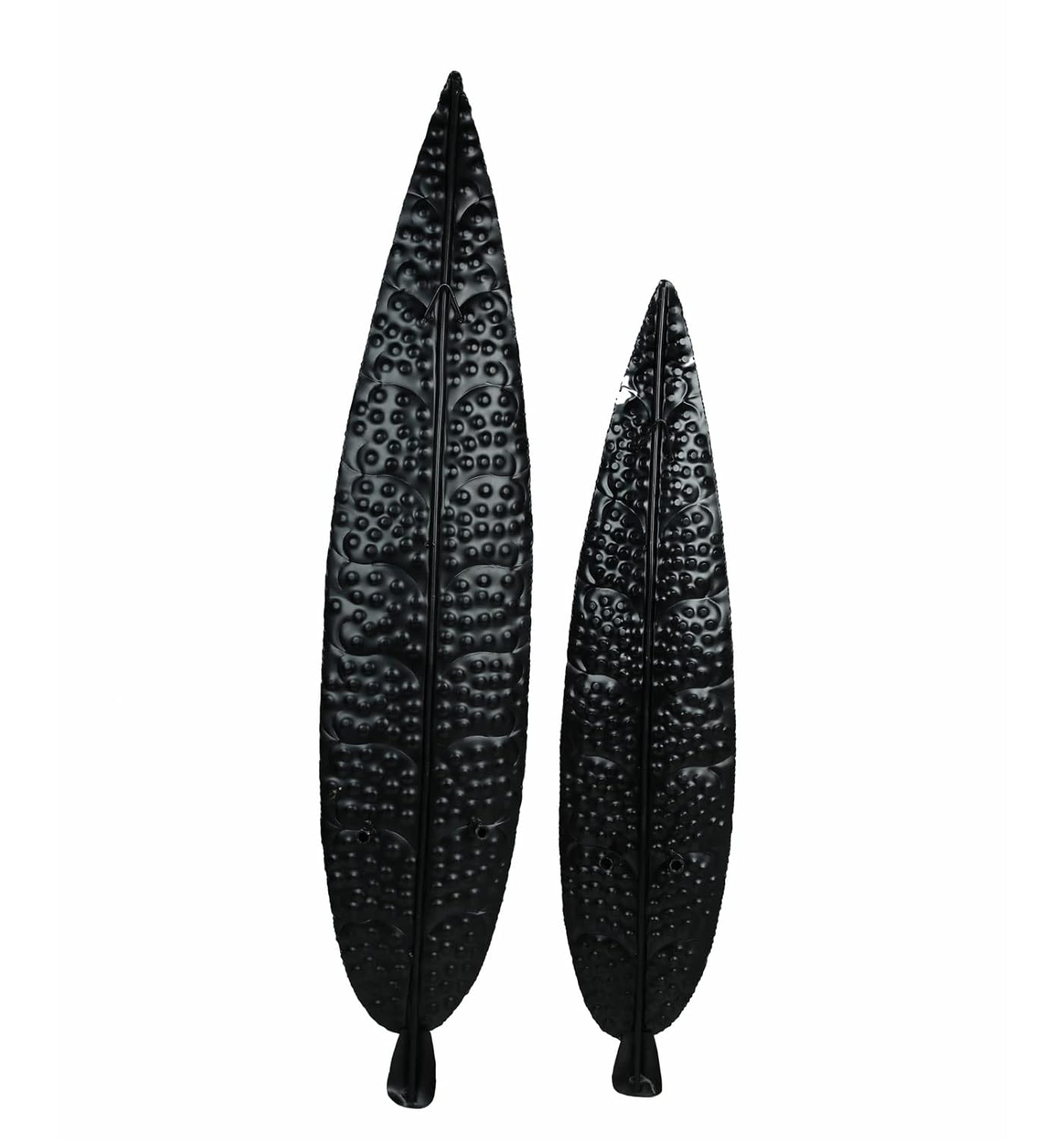 Handcrafted set of 2 leaves metal wall art - The Gharnish - A Unit of Satkala Creations