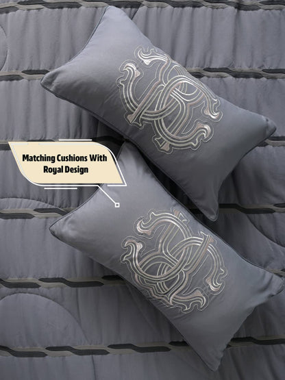 Summer Breeze Luxe Bedding Set by The Gharnish, 6-piece bedding with soft, breezy fabric and coordinated pillowcases displayed in the image.