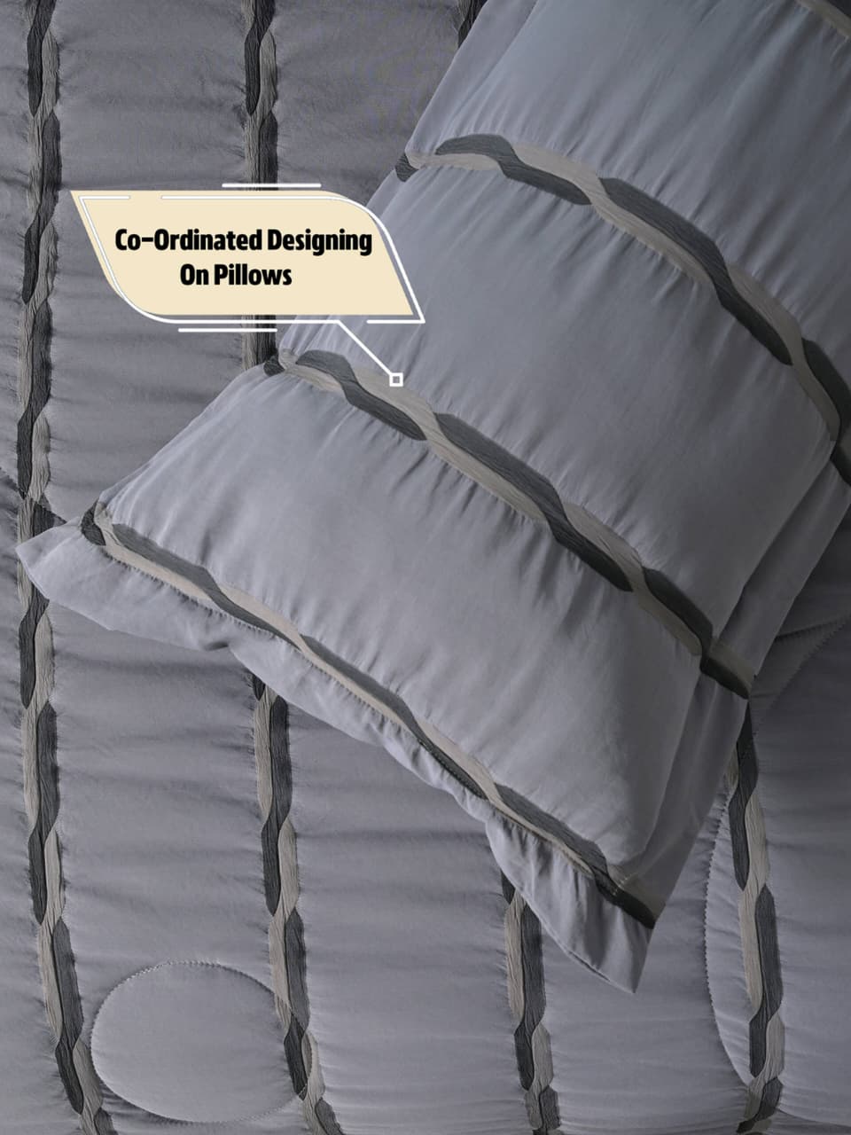 Summer Breeze Luxe Bedding Set by The Gharnish, 6-piece bedding ensemble with soft, breathable fabric and elegant design.