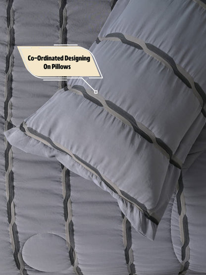 Summer Breeze Luxe Bedding Set by The Gharnish, 6-piece bedding ensemble with soft, breathable fabric and elegant design.