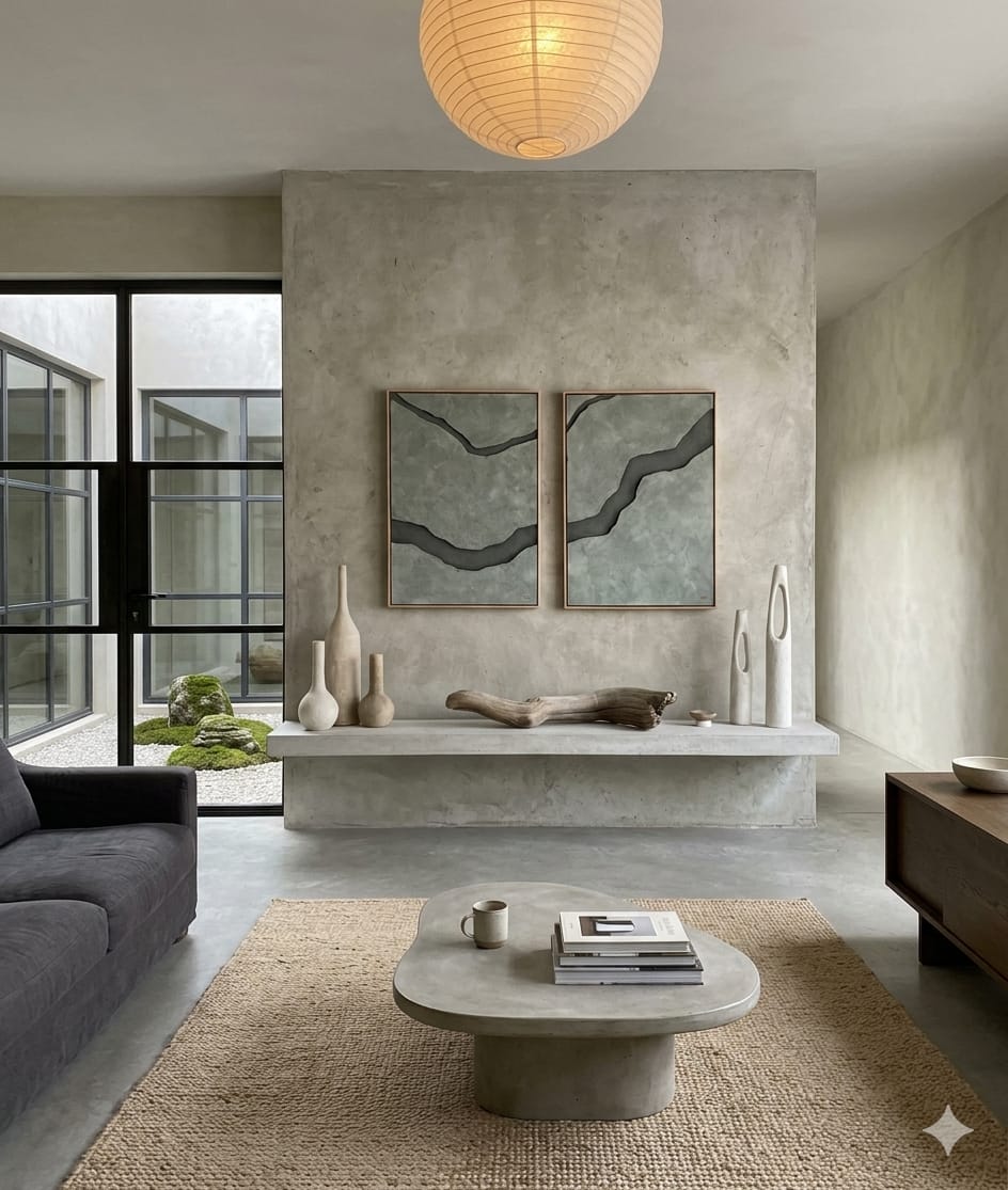 Set of two wooden abstract textured wall art pieces featuring stone flow designs for modern home decor.