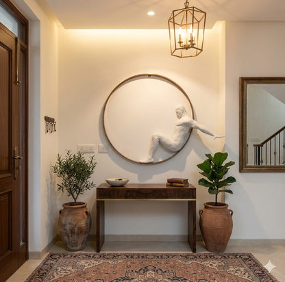 Minimalist abstract resin wall sculpture by The Gharnish, featuring sleek modern design for contemporary wall decor.