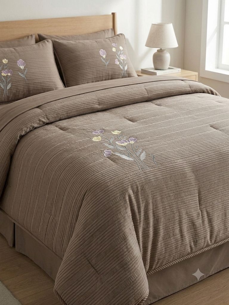 Super Premium King Size Tuffted Cotton Blend Reversible Comforter Set