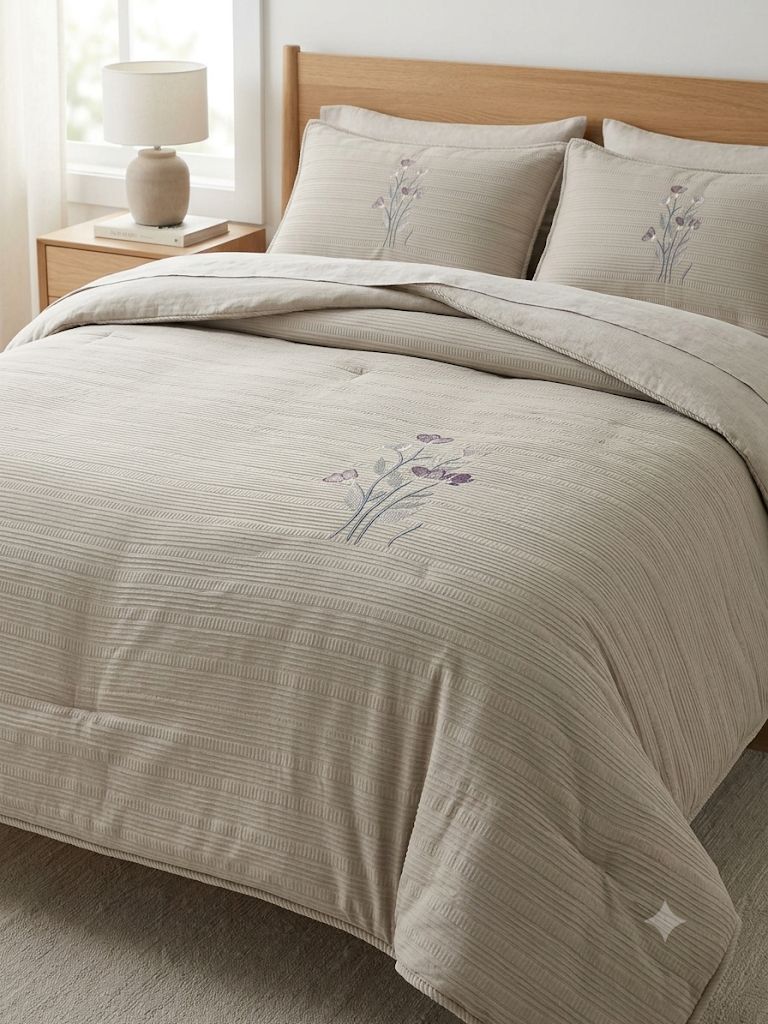 Super Premium King Size Tuffted Cotton Blend Reversible Comforter Set