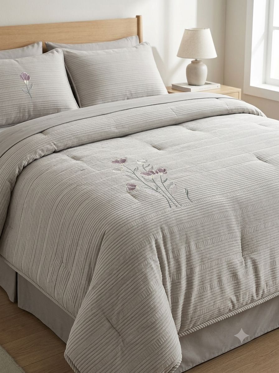 Super Premium King Size Tuffted Cotton Blend Reversible Comforter Set