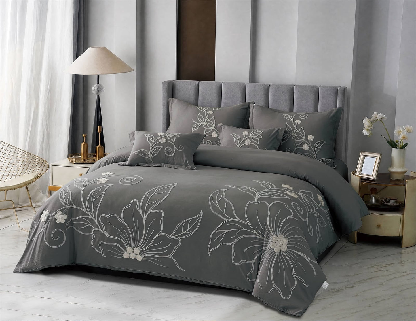 Florina King Size Bedding Set of 5 Pcs