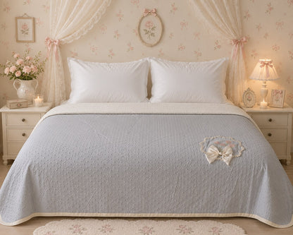 Aurelia Luxe Dots & Bows AC Comforter – Premium Double Bed Comforter
