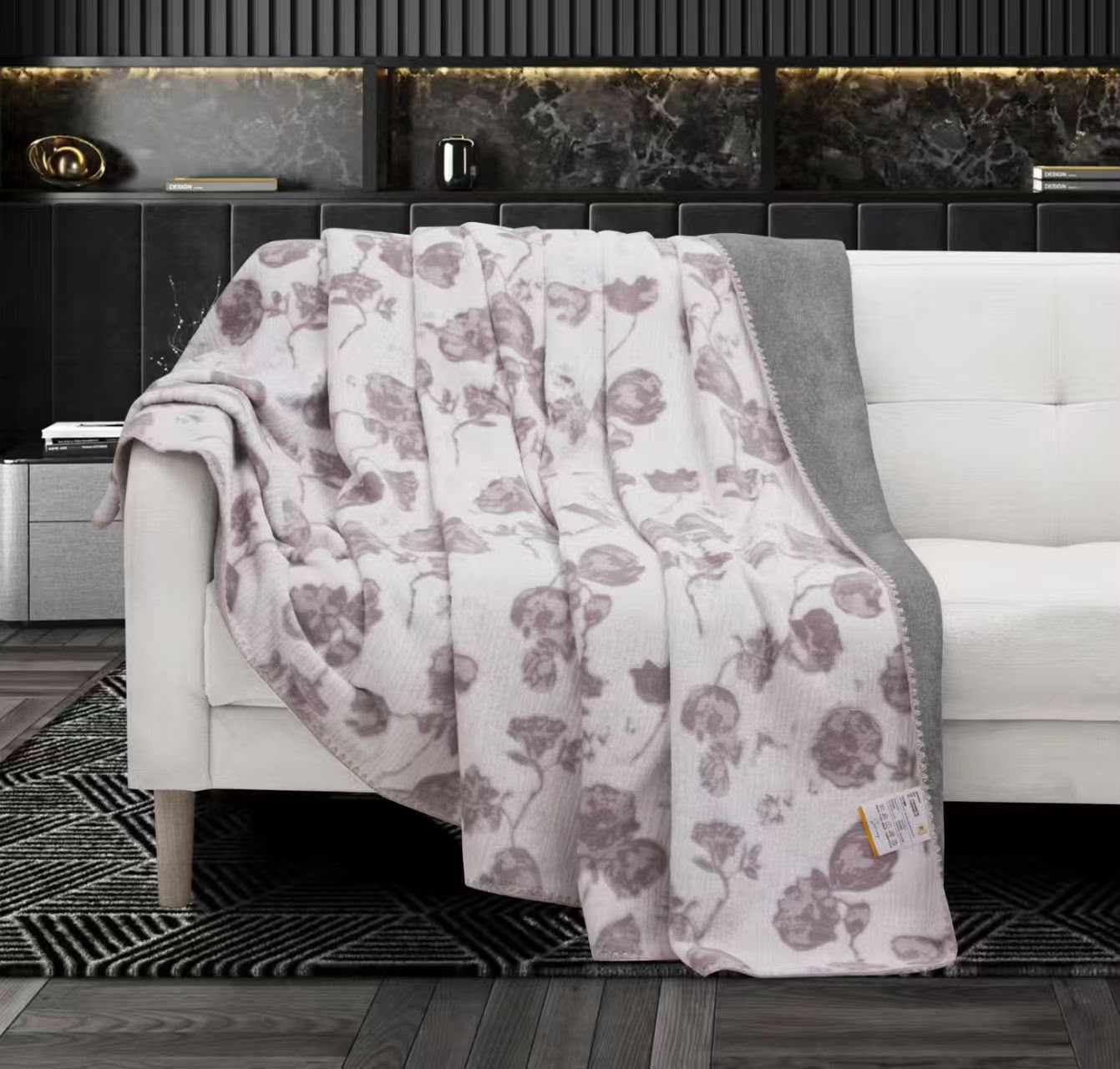 Lightweight The Gharnish Premium AC Blanket in soft fabric, shown folded with a subtle color, designed for comfort and style.