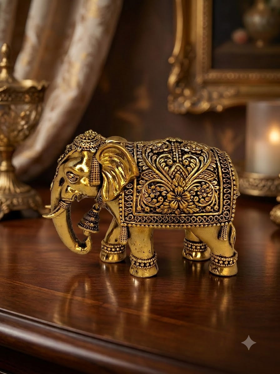 Brass Elephant Murti
