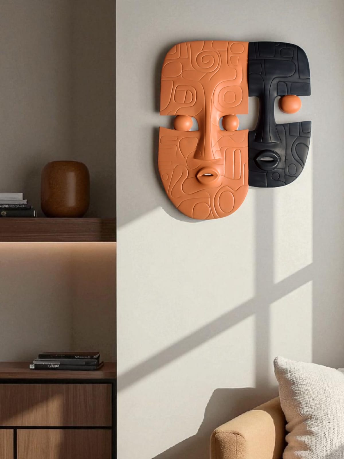 Contemporary Abstract Face Wall Art