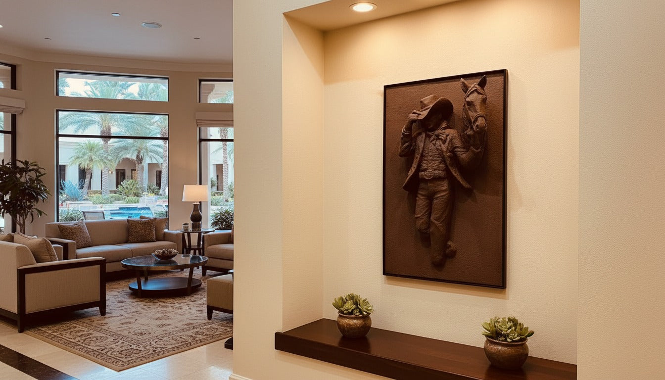 Cowboy Escape – Textured 3D Wall Art - The Gharnish - A Unit of Satkala Creations