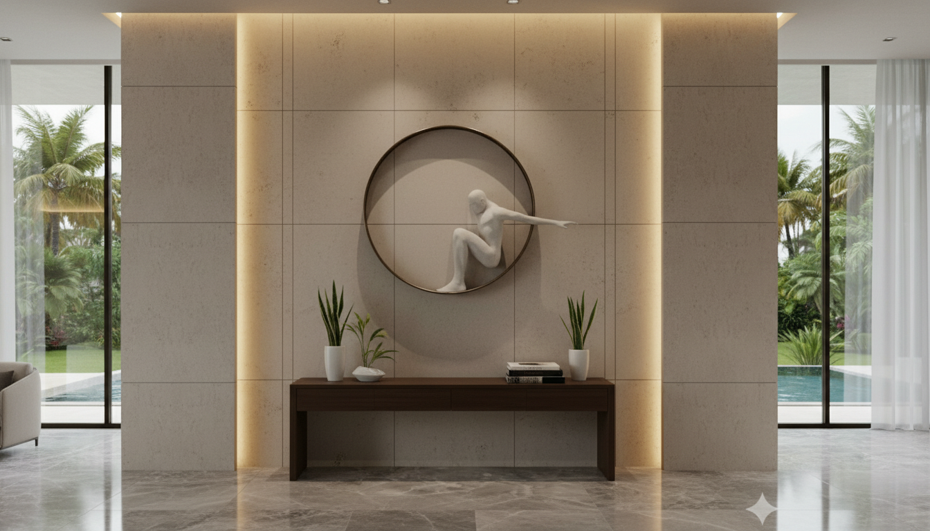 Beyond Boundaries minimalist resin wall sculpture featuring abstract shapes, modern wall art by The Gharnish for contemporary decor.